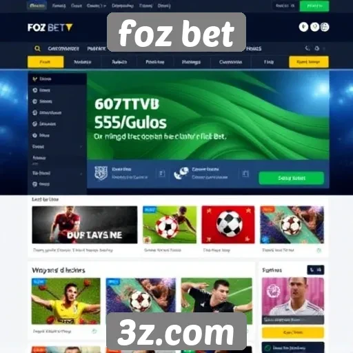 Interface do site Foz Bet é fácil e intuitiva