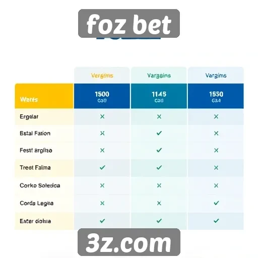 Comparativo entre Foz Bet e concorrentes no mercado